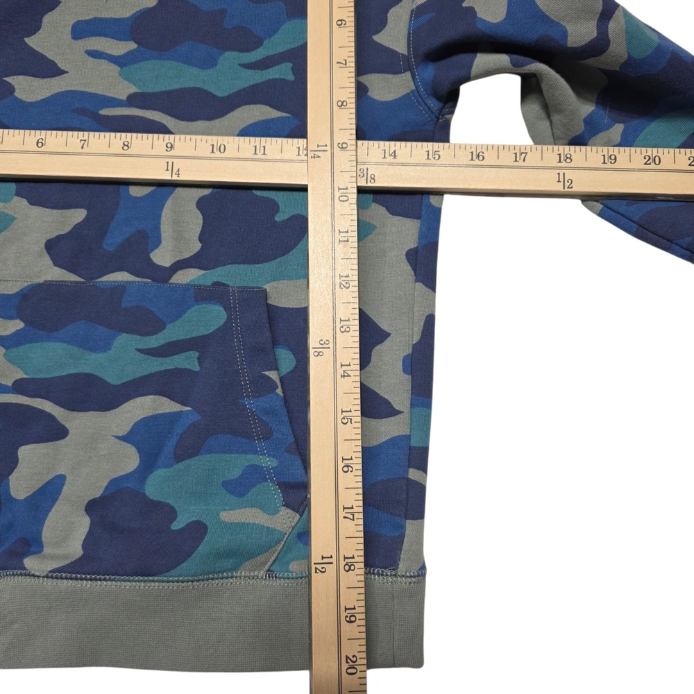 Boden Kids Camouflage Hoodie Blue Green Gray Cotton Hooded Sweatshirt‎ Size 7-8Y - Picture 3 of 6